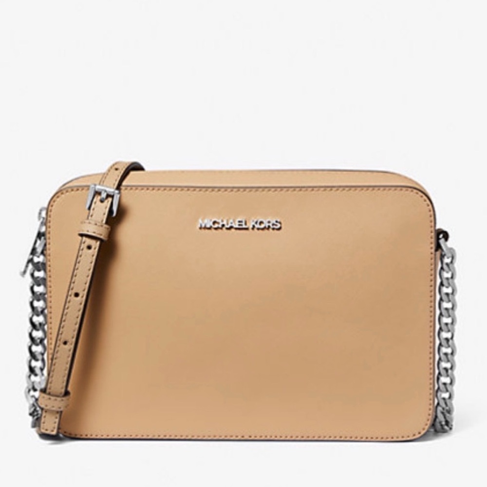 Michael Kors Zip Crossbody Leather Camel. Worn once.